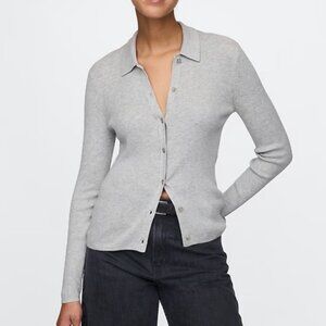 CashSoft Rib Polo Cardigan